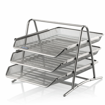 Evrak Rafı Metal 3 Katlı Gümüş Renk