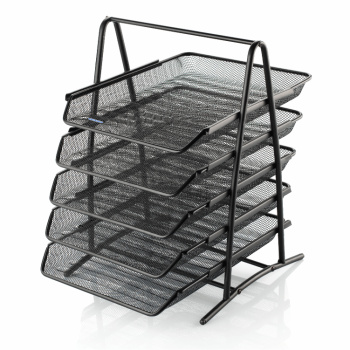 Metal Evrak Rafı 5 li Siyah