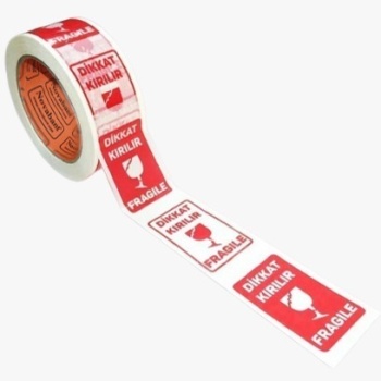 Dikkat Kırılır Baskılı Koli Bandı 45x100